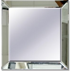 Spiegel met Spiegelrand 40X40 - Zilver