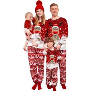 Matchende Kerst Pyjama Set voor het Hele Gezin - Lange Mouw Winter Slaapkleding voor Dames, Heren en Kinderen