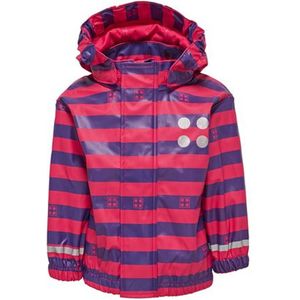 Lego Wear regenjack Jane 102 Rood/Paars gestreept 80