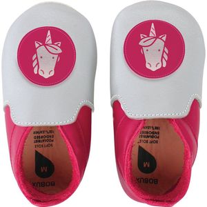 Bobux babyslofjes silver fuchsia unicorn loafer - maat 18