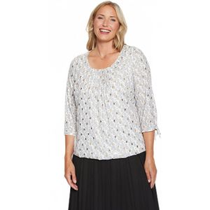 Lange tuniek met print, 3/4 mouwen