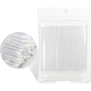 Wimperborsteljes - Microborstel voor wimpers - Wit - 100stuks - Softborstel - 10CM lang - Wimperverlenging - Wimpers verven - CHPN