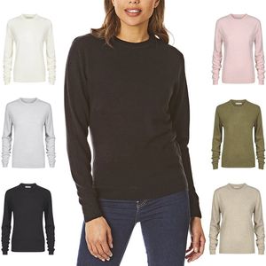 Gebreide Dames Crew Neck Trui van Cashmilon in Zwart - Comfortabele en Stijlvolle Jumper