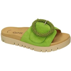 Gabor -Dames - groen - slippers & muiltjes - maat 40