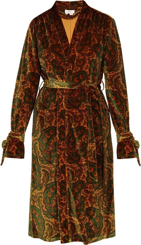 usha FESTIVAL Kimono  geel / donkergroen / donkeroranje