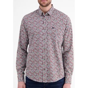 LERROS - Regular Casual Overhemd - Rood