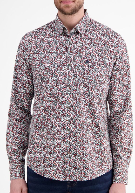 LERROS - Regular Casual Overhemd - Rood