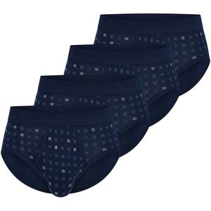Schiesser Heren sportslip 4 pack Cotton Essentials fijnrib