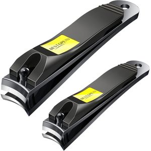 Roestvrijstalen nagelknipper set voor vingernagels en teennagels - 2 stuks