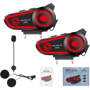 Motorhelm Headset - Intercom - Bluetooth - Zwart