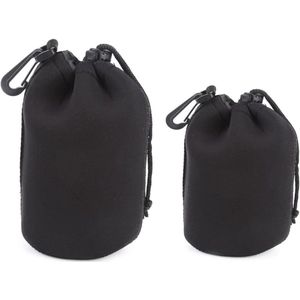 Lenszak lenshoesset ter bescherming van SLR-lenzen - Neopreen waterdicht - Zwart - Handbagage