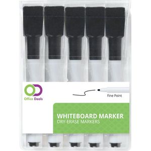 Magnetische whiteboard stiften inclusief wisser, zwart