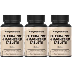 MyBodyFuel - Calcium Magnesium Zink Tabletten - 3 Pack - 3-in-1 Mineralencomplex - 180 Tabletten