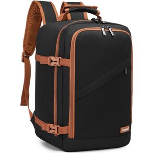 Kono Reistas - 20L - Rugzak - Handbagage Weekendtas - Backpack - Waterafstotend - Zwart/Bruin