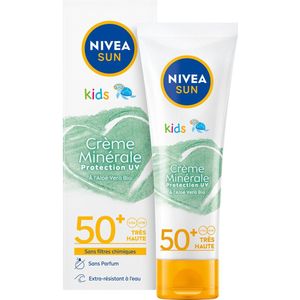 NIVEA SUN Crème Solaire 50 ML Minérale Enfants Aloe Vera Bio FPS 50+