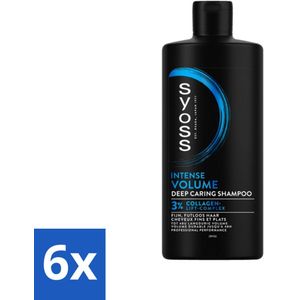 SYOSS - Volume 440 ml - Shampoo - Voor Volumeboost - 440ml - Voordeelverpakking - 6 stuks