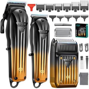 Draadloze Tondeuse en Professioneel Scheerapparaat voor Mannen - Oplaadbare Baardtrimmer en Verzorgingsset