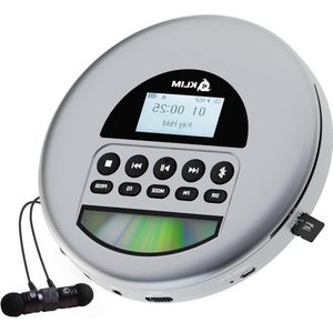 Nieuwigheid 2024 Draagbare CD-speler - Ingebouwde Batterij - Lange Levensduur - Met Hoofdtelefoon - Compatibel met CD-R CD-RW MP3 - Bluetooth CD-speler - Grijs - Voor Auto Thuis Outdoor