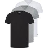 V-Hals T-Shirt Set van 3 - Meerkleurig - Heren