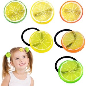 TRANKIELO® - Citroenhaarspelden Set – Acryl Lemon Haaraccessoires – Geel, Oranje, Groen – Haarclips en Haarelastieken – Duurzaam en Veilig
