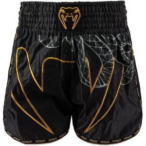 Venum Serpenti Muay Thai Shorts Zwart Zilver Goud - M