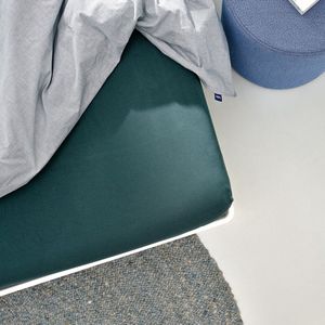 Auping Jersey 190 hoeslaken voor matras - 180/200 x 200/210/220 cm - Groen - Biologisch katoen