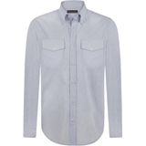 Felix Hardy Linnen Katoen Blend Shirt - Overhemd Heren Blauw - L