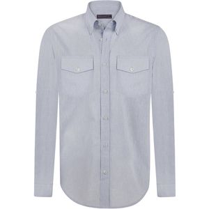 Felix Hardy Linnen Katoen Blend Shirt - Overhemd Heren Blauw - L