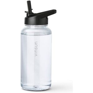 Selbro ® Sportfles 1 Liter met Rietje Deksel - Tritan, BPA-vrij, Lekvrij, Lichtgewicht - Ideaal voor Sport, Outdoor, School, Fietsen en Gym