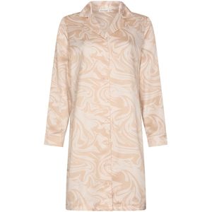 Pastunette Premium - Nachthemd - Eternal - Satijn - Beige - Doorknoop - Maat 38