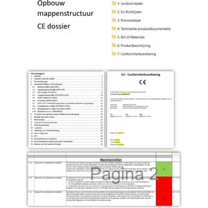 Bewerkbaar technisch dossier machines voor CE-markering