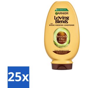 25 x Garnier Loving Blends Avocado Olie en Shea Boter Conditioner 250 ml - Natuurlijke Ingrediënten - Vegan Conditioner