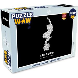 Puzzel Limburg - Kaart - Nederland - Legpuzzel - Puzzel 1000 stukjes volwassenen