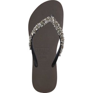Uzurii Classic Aby Silver Coffee slippers dames (18.255.03)