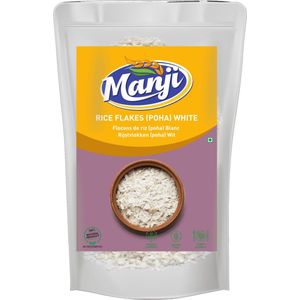 Manji - Witte Rijstvlokken (Poha) - 3x 200 g