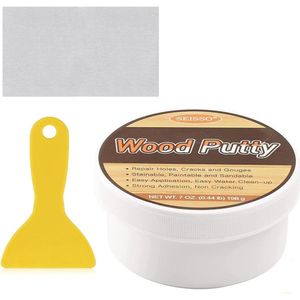 Houten Meubel Reparatieset - 200g Witte Houtplamuur, Vulplamuur voor Gaten, Krassen en Scheuren - Overschilderbaar en Schuurbaar