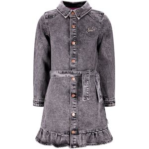 B.Nosy - Dilan Denim Jurk - Grijs - Meisjes Jurk