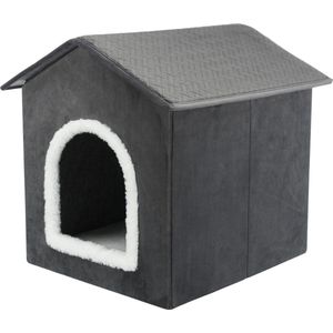 TRIXIE Huisdierengrot Livia 38x41x44 cm grijs en wit - Dierenmand