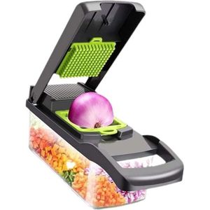 Gran VidaÂ® - Groentesnijder - 14-delige RVS Set - Multifunctioneel - Mandoline