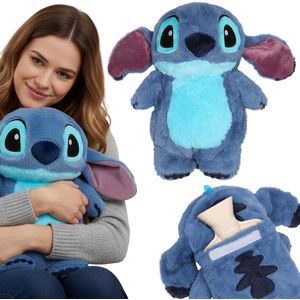 DISNEY Stitch Rubberen Thermofor warmwaterkruik met ZACHTE hoes, GROOT! Warmwaterkruik in hoes, knuffel 750 ml