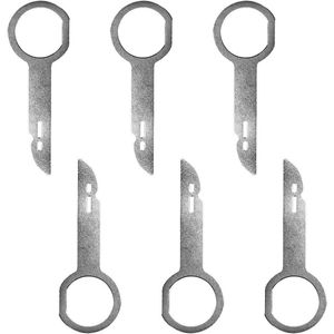 Autoradiotrekker - 6 stuks, compatibel met de verwijderingssleutel van de stereo-autoradio