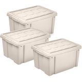 Plasticforte - Multi Storage - Opslagbox - Beige - 16 liter - 40 x 30 x 21 cm - Kunststof
