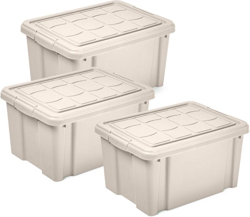 Plasticforte - Multi Storage - Opslagbox - Beige - 16 liter - 40 x 30 x 21 cm - Kunststof