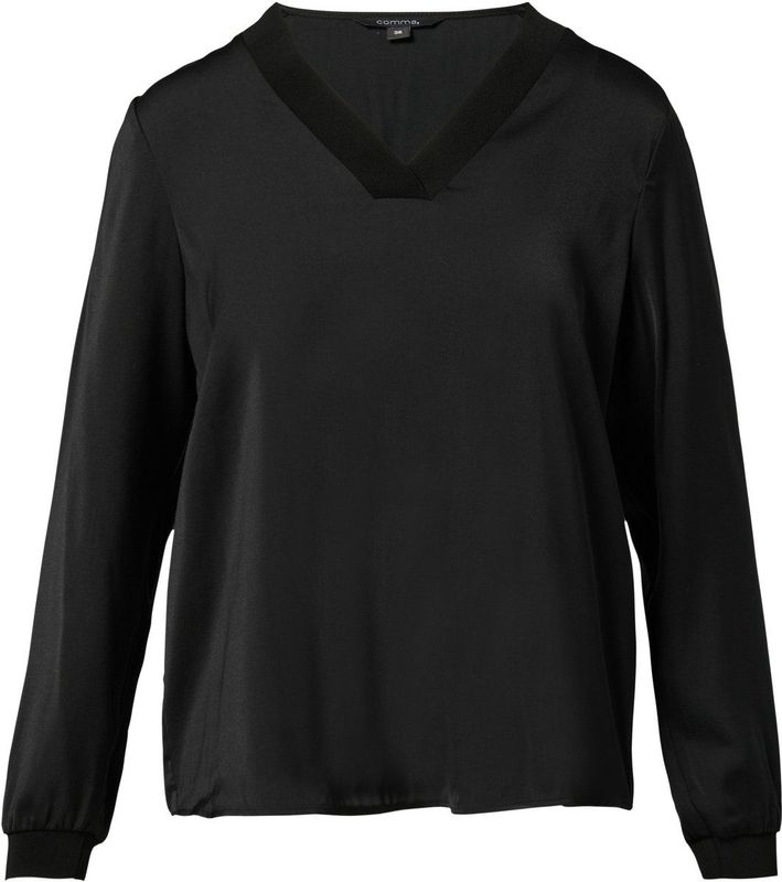 comma - Blouse - Satijn - Luxe Stof - Lange Mouwen