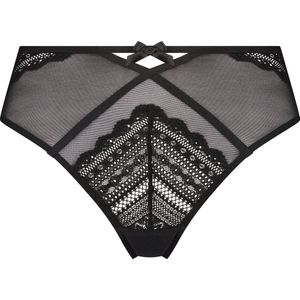 Hunkemöller Dames Lingerie Hoge brazilian Mahina - Zwart - maat XL