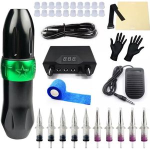 Levine Tattoo Machine - Proffesionele/Beginner Set - Tattoo Kit - Tattoo Set - Incl. Tattoo Cartridges met 25 Inkt Naalden