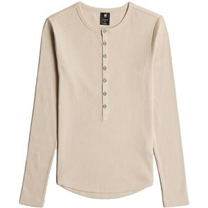 G-star - Henley - T-shirt - Zwart - Lange Mouwen