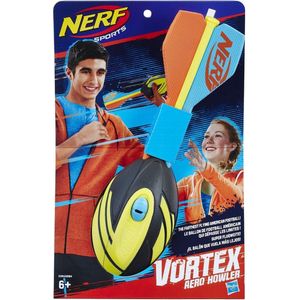 NERF Sports Vortex Aero Howler - Rood/Blauw - Werpbal met handgreep en fluitend geluid - Geschikt voor kinderen vanaf 6 jaar
