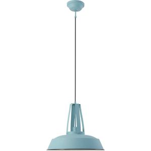 Industriële hanglamp Eden | 1 lichts | blauw | metaal | Ø 42 cm | in hoogte verstelbaar tot 200 cm | eetkamer / woonkamer / slaapkamer lamp | modern / industrieel design