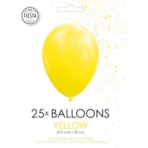 25 Ballonnen geel 12 inch.